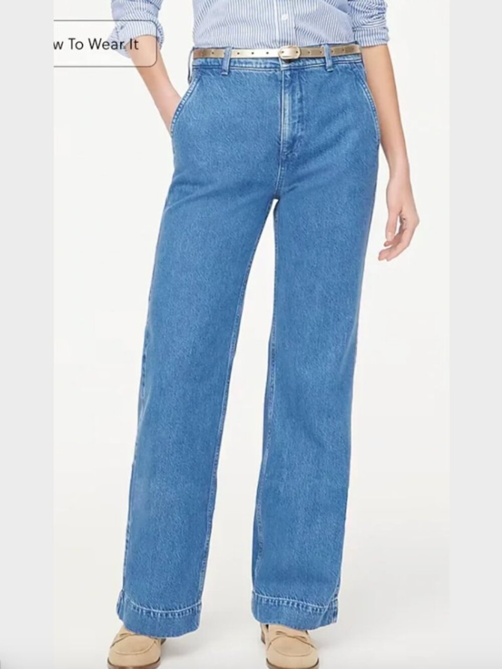 J. Crew Drapey Wide-Leg Trouser Jean - Size 27